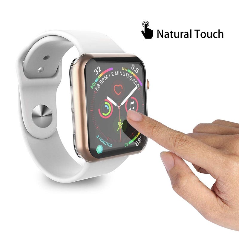 JULK [2-Pack] JULK 44mm Case for Apple Watch New SE 3 (2025) / Series 6 / Series 5 / Series SE/Series 4 Screen Protector, Overall Protective Soft Case TPU HD Ultra-Thin Cover for iWatch, 2 Transparent - Image 5